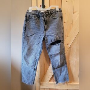 TopShop Straight Legs Washed Black Jeans